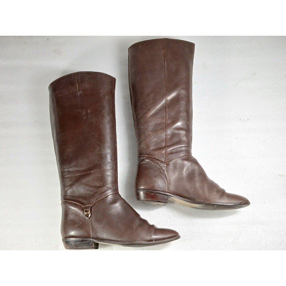 Nine West Brown Leather Riding Boots Women’s Size 8M